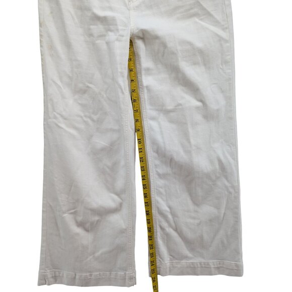 Paige Anessa Wide Leg Jeans Womens White Light Ecru Stretch Denim Size 29 - Picture 10 of 12